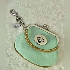 Coach Legacy Coin Purse Key Fob Charm HTF
